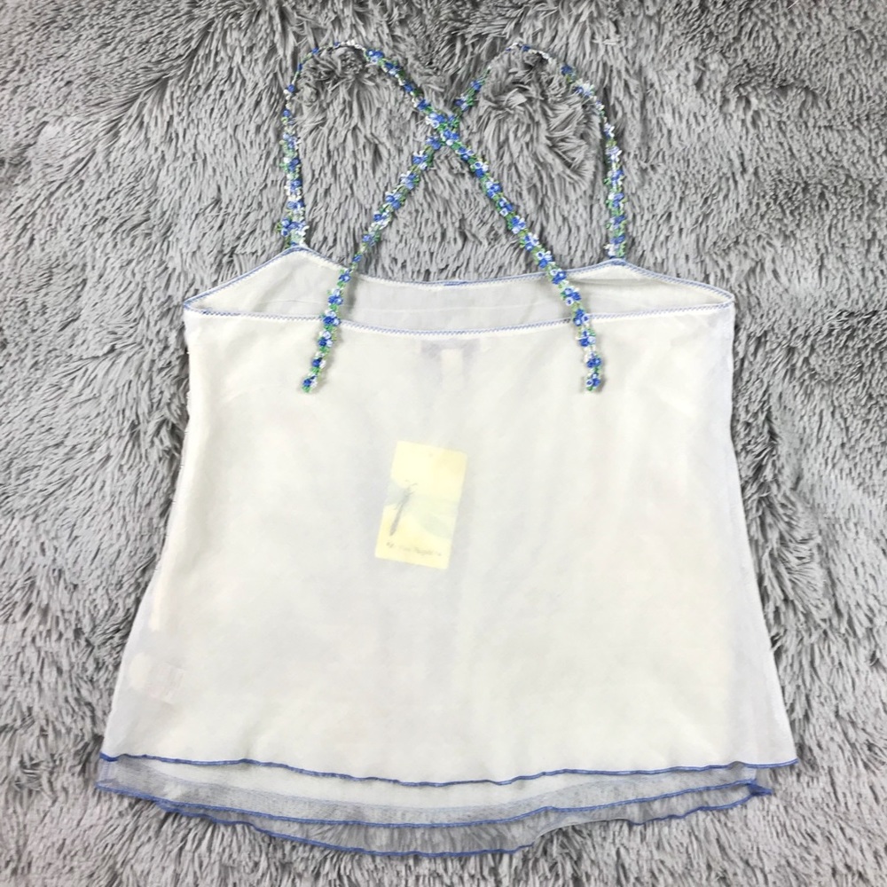 Free People White and Blue Striped Top - Picture 2 of 9